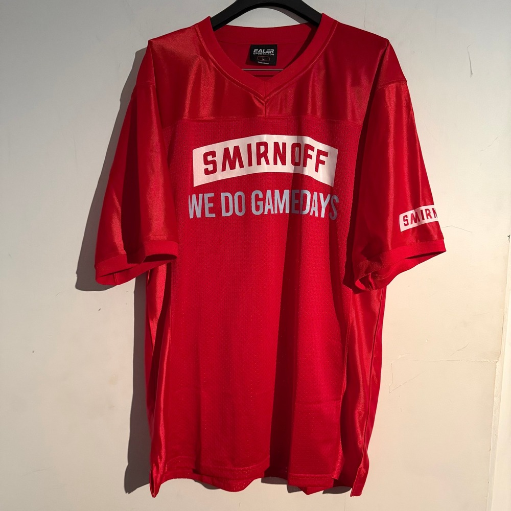 Smirnoff Jersey Size Mens Large Worlds #1 Vodka Football Jersey